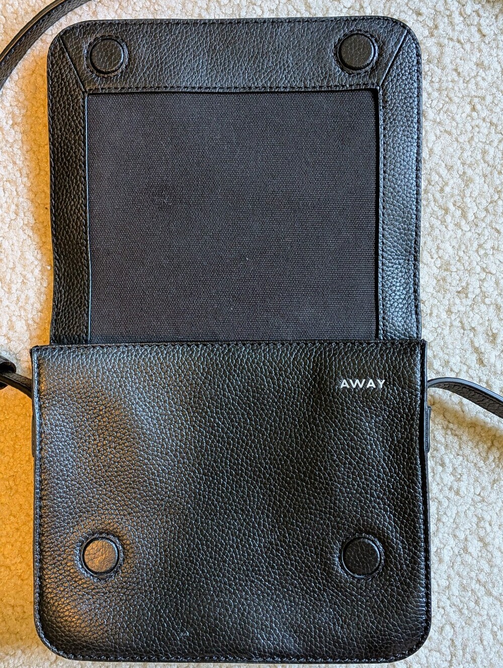 Away Black Pebbled Leather Crossbody Bag - Picture 6 of 15
